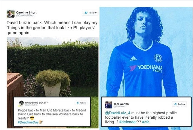 Chelsea chính thức mua lại David Luiz.