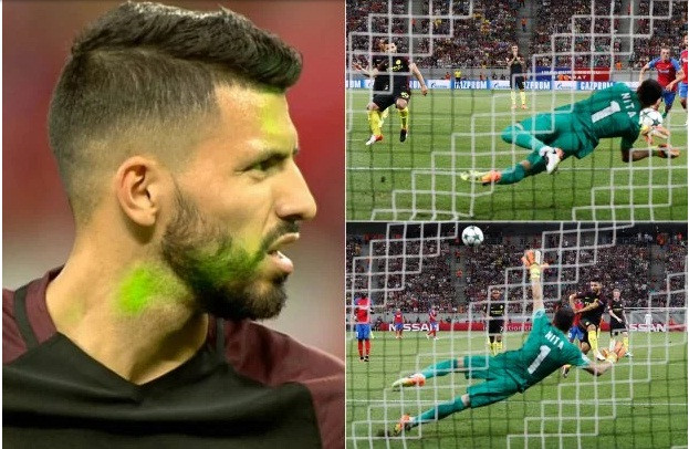 Aguero sút hỏng 2 quả penalty liên tiếp ở trận đấu với Steaua Bucharest.