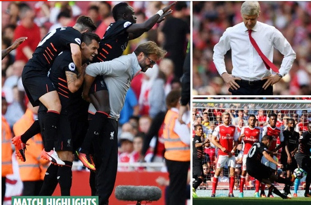 HLV Wenger thất vọng khi các học trò thua ngược Liverpool.