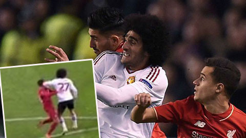 Tình huống Fellaini đánh nguội đối với Emre Can.