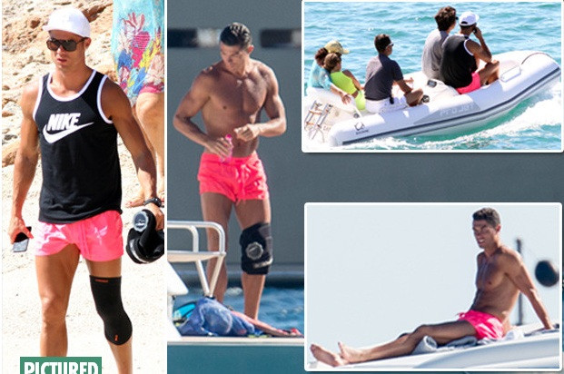 Ronaldo nén đau để đi chơi cùng gia đình.