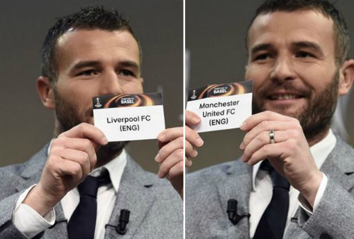 Lá thăm đã đẩy Liverpool và M.U vào chung một cặp đấu ở vòng 16 đội Europa League.
