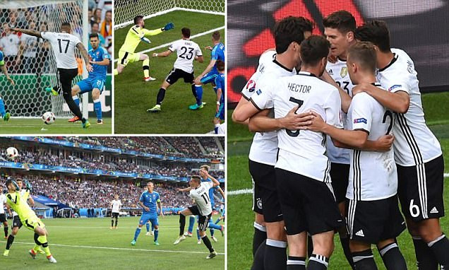 Các cầu thủ Đức dễ dàng đè bẹp Slovakia.