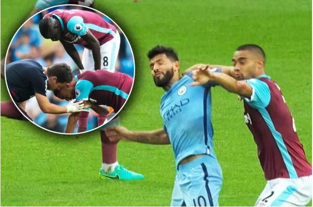 Aguero đối mặt án treo giò 3 trận.