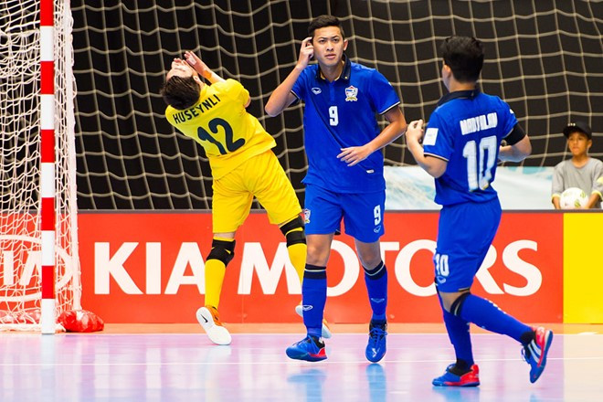 ĐT futsal Thái Lan đã rất nỗ lực nhưng không thể tạo bất ngờ.