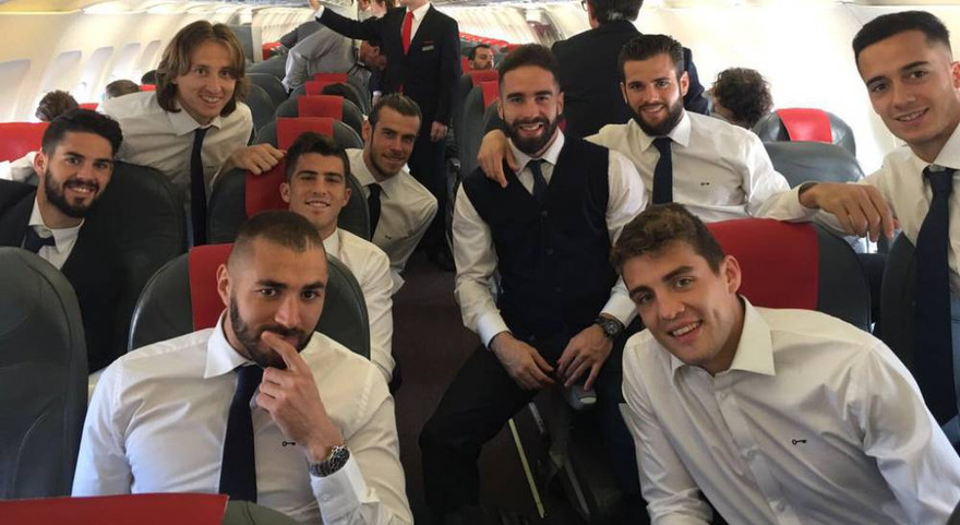 Real Madrid đã có mặt ở Manchester.