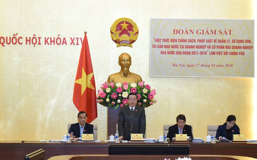 Đoàn giám sát của Quốc hội làm việc với Chính phủ