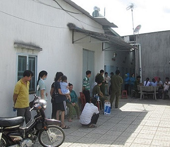 Khu vực nhà trọ nơi phát hiện 2 người tử vong