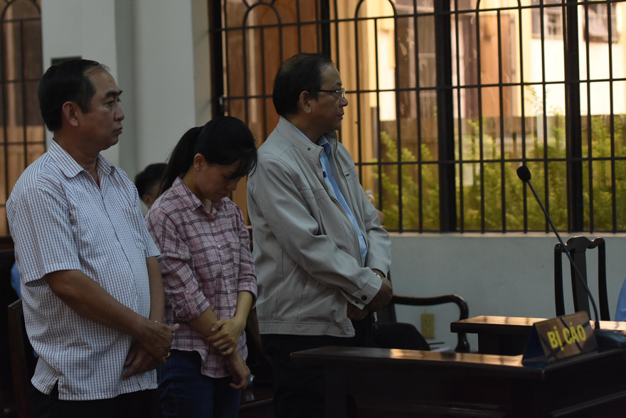 Các bị cáo tại phiên tòa