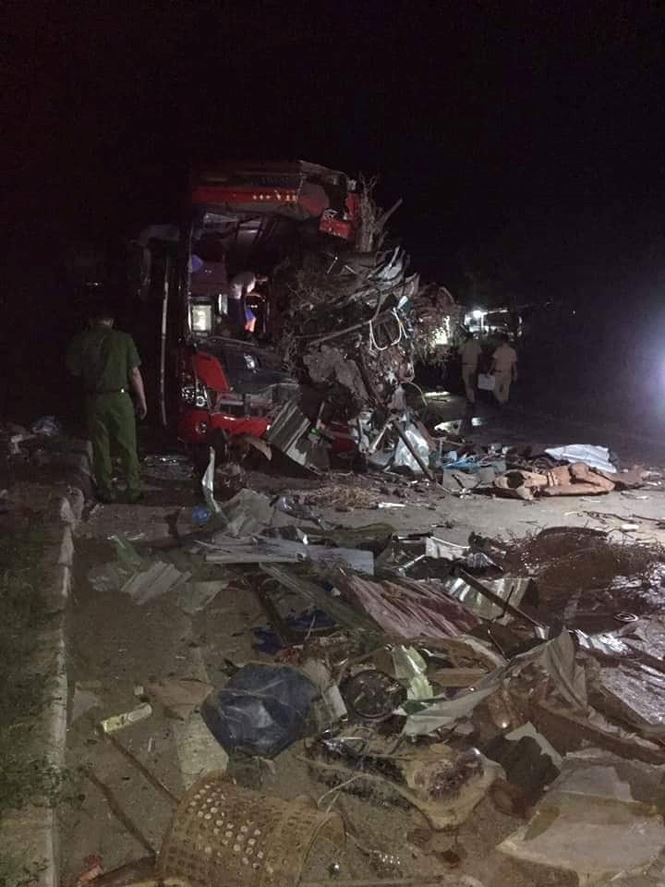 Hiện trường vụ tai nạn. Ảnh: Nguyễn Hoàn