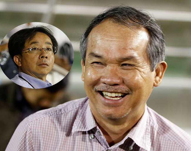 Bầu Đức và ông Kunio Numata - chủ tịch CLB Mito Hollyhock.