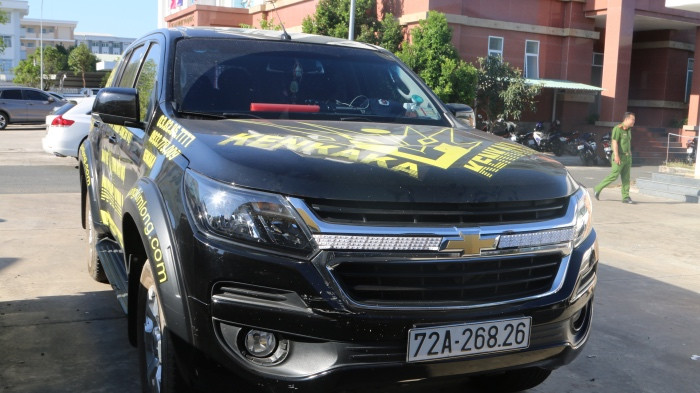 Chiếc xe Vinh dùng để đi thu hồi nợ tàng trữ ma tuý bị công an phát hiện 