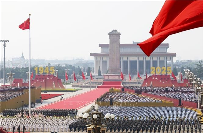 Quang cảnh Lễ duyệt binh kỷ niệm 80 năm chiến thắng phát xít của nhân dân thế giới tại Bắc Kinh, Trung Quốc, ngày 3/9/2025. Ảnh: THX/TTXVN