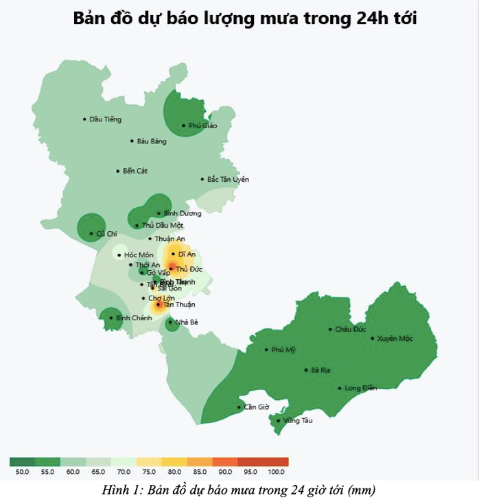 Nguồn: Đài Khí tượng Thuỷ văn Nam Bộ