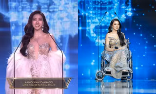 Miss Grand Thailand 2026: Thí sinh rơi miếng dán răng, ngồi xe lăn thi Bán kết