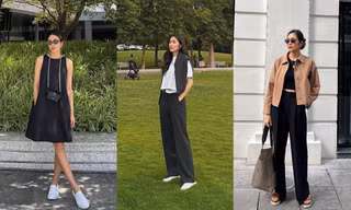 Style du lịch của Hà Tăng chỉ hai màu đen trắng mà không chê vào đâu được