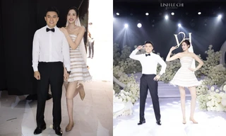 Thay 4 bộ váy cưới nhưng Hoa hậu Đỗ Thị Hà chỉ đi một đôi giày bệt cực xinh