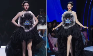 Trở lại sàn catwalk, Hoa hậu Đỗ Thị Hà tiếp tục khoe đôi chân dài trứ danh 