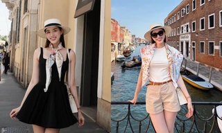 Phong cách thăng hạng của Hoa hậu Đỗ Thị Hà trong chuyến du lịch châu Âu