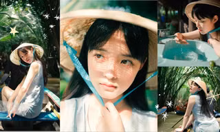 "Tỷ tỷ" xứ Trung viral khi xuôi dòng miền Tây, tâm điểm là chiếc nón lá đan thưa