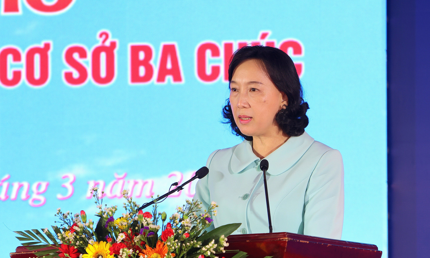 Phó Chủ tịch UBND tỉnh An Giang Nguyễn Thị Minh Thúy phát biểu.