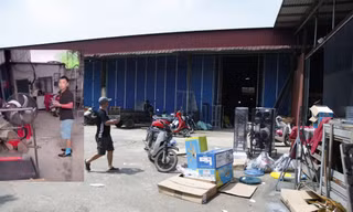 Khu vực nhà xưởng của gia đình Vua quạt.
