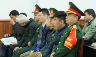 Các bị cáo tại phiên tòa.