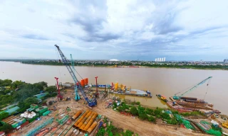 Hiện trạng dự án cầu Tứ Liên gần 20.000 tỷ đồng sau hơn 2 tháng triển khai