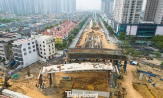 Nút giao nghìn tỷ Vành đai 3,5 - Đại lộ Thăng Long dần thành hình