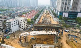 Nút giao nghìn tỷ Vành đai 3,5 - Đại lộ Thăng Long dần thành hình