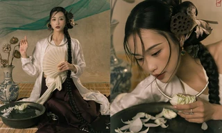 Gợi nhớ nét đẹp truyền thống trong bộ ảnh Trung thu tinh tế của nữ sinh Đại học Vinh