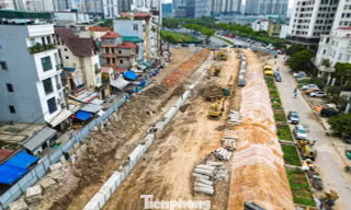 Trên công trường dự án Vành đai 2,5 vừa thi công, vừa giải phóng mặt bằng