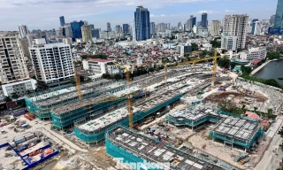 Cận cảnh công trường nghìn tỷ trên khu 'đất vàng' Giảng Võ