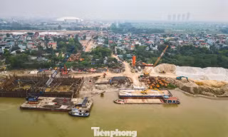 Toàn cảnh tiến độ 'siêu dự án' cầu Tứ Liên gần 20.000 tỷ đồng