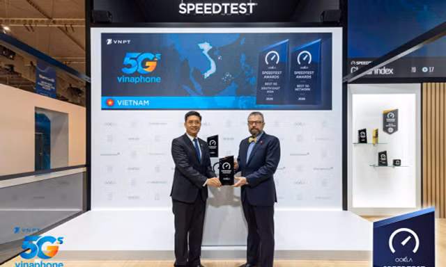 VinaPhone xác lập vị thế "Mạng 5G tốt nhất Đông Nam Á" tại MWC 2026: Dấu ấn 30 năm nâng tầm hạ tầng số Việt Nam