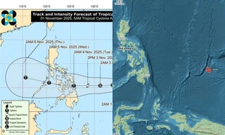 Áp thấp nhiệt đới 98W được dự báo có thể thành bão số 13