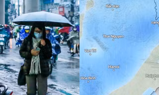 Hà Nội vừa mưa vừa rét trong ngày 18/11, nhiệt độ xuống còn bao nhiêu?