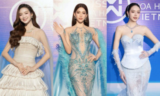 Dàn Hoa - Á hậu khoe sắc rực rỡ tại thảm xanh Chung kết Miss World Vietnam 2025