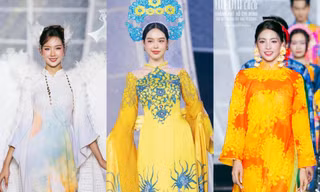 Hoa hậu Thanh Thủy nổi bật giữa dàn người đẹp trong đêm khai mạc Lễ hội Áo dài