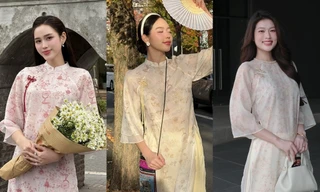 Loạt áo dài bay bổng được Hoa hậu Đỗ Thị Hà, Thanh Thủy lựa chọn dịp cuối năm