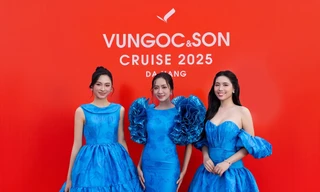 Top 3 Hoa hậu Việt Nam 2024 rạng rỡ tại thảm đỏ show thời trang bên bờ sông Hàn