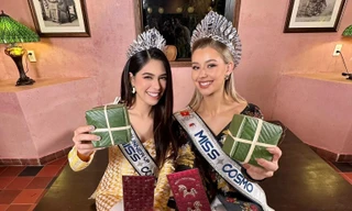 Top 2 Miss Cosmo 2025 "chuẩn dâu Việt": Mặc áo bà ba, tập gói bánh chưng