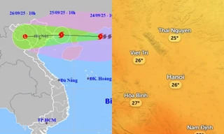 Nhiệt độ Hà Nội giảm mạnh, dự báo mưa do ảnh hưởng bão Ragasa