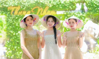 Hoa hậu Hà Trúc Linh cùng Á hậu Châu Anh, Vân Nhi trải nghiệm du lịch tại Ninh Bình
