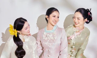 Top 3 Hoa hậu Việt Nam 2024 thướt tha cùng áo dài đón Tết Bính Ngọ 2026