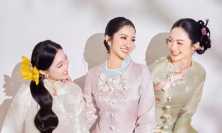 Top 3 Hoa hậu Việt Nam 2024 thướt tha cùng áo dài đón Tết Bính Ngọ 2026