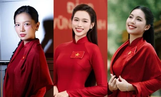 Mẫu áo dài được Đỗ Thị Hà, Lê Hạ Anh và nhiều người đẹp chọn trong dịp Quốc khánh 