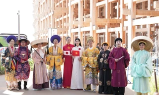 Hoa hậu Thanh Thủy đón tiếp Công chúa Nhật Bản, diễu hành tại Osaka Expo 2025