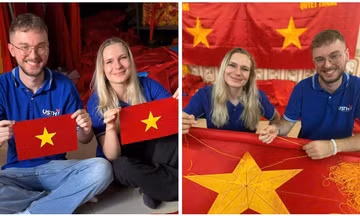 Từ giảng đường đến nơi làm ra những lá cờ Việt Nam: Trải nghiệm khó quên của sinh viên quốc tế