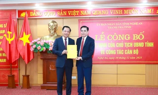 Bí thư xã được điều động, bổ nhiệm làm Chánh Thanh tra tỉnh Nghệ An